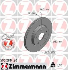 Диск тормозной передний TOYOTA Corolla 13-18, Auris E150 06-12