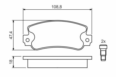 Колодки тормозные (передние) Fiat Panda/Regata/Seat Ibiza/Terra 81-04 (Bosch)