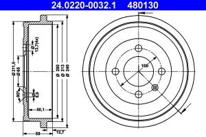 Барабан тормозной (задний) Seat Cordoba/VW Polo 93-05 (100x50,5)