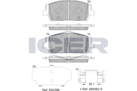 Колодки гальмівні (передні) Hyundai Santa Fe/Palisade 18-/Kia Sorento 15-/Telluride 19- Колодки гальмівні (передні) Hyundai Santa Fe/Palisade 18-/Kia Sorento 15-/Telluride 19-