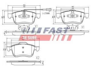 Колодки гальмівні дискові передні FIAT Doblo 09-15, Doblo 00-13; OPEL Combo D 11-18