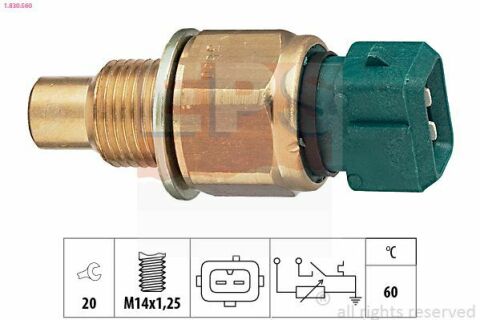 EPS PEUGEOT Датчик температури води Boxer 2,5TD-02, CITROEN Jumper 2,5TD.