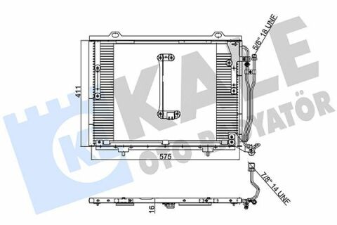 KALE DB Радіатор кондиціонера W202 2.0/2.2CDI 98-