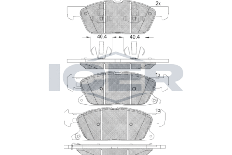 Колодки тормозные (передние) Ford Focus/Kuga 19-/Galaxy/S-Max 15-/Fusion (USA) 05-/Haval H7L 16-