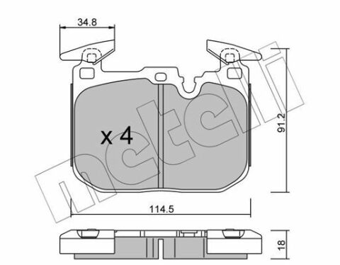 Колодки гальмівні (передні) BMW 3 (F30/F31/F34)/ 4 (F32/F36) 11- 