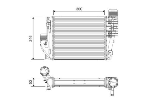 Радіатор інтеркулера Citroen Jumpy III/Peugeot Expert 1.6/2.0BlueHDi 16-