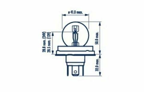 Автолампа R2 12V 45/40W P45t Standard