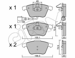 Гальмівні колодки пер. Caddy III/Golf V/Passat B6/Octavia A5