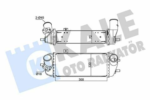 KALE HYUNDAI Интеркулер i20,Kia Soul,Venga 1.4/1.6CRDi 08-