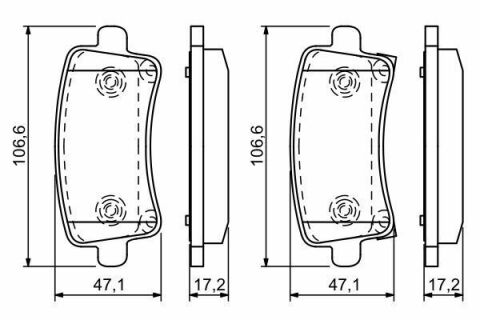 Колодки гальмівні (задні) Opel Insignia 08-17/Chevrolet Malibu/Saab 9-5 10-