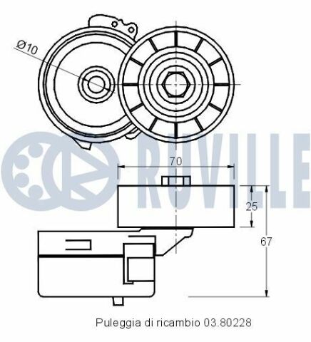 Натяжной ролик c4, c5, scudo, focus, c-max, kuga 2,0 tdci