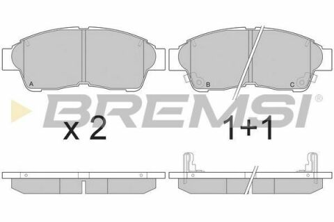 Гальмівні колодки пер. Toyota Corolla 92-01/Camry 91-01 (Akebono)