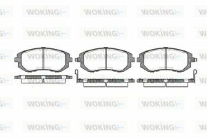 Гальмівні колодки пер. Subaru Impreza 02-/Forester 02- (akebono)