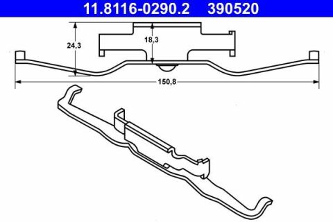 Планка суппорта (переднего) прижимная BMW 5 (E39)/7 (E38)/X5 (E53) 2.0-4.4 94-11 (к-кт) M47/M52/M54