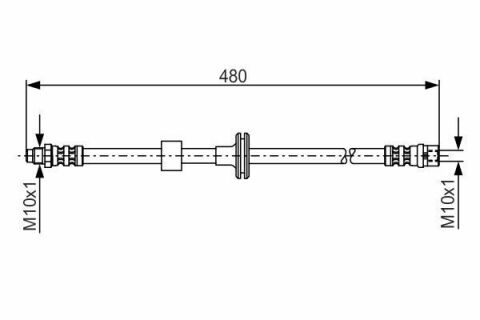 Шланг тормозной (передний) MB C-class (W202)/S (W140/C140) 91-00