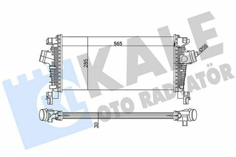 KALE OPEL Интеркулер Astra J 1.3/1.7CDTI,1.4/1.6