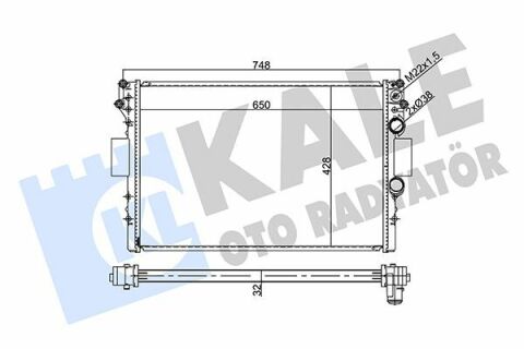 KALE FIAT Радиатор охлаждения Iveco Daily III 2.8d 99-