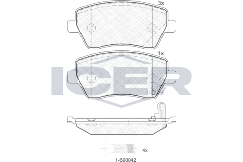 Колодки тормозные (передние) Opel Agila B 08-14/Suzuki Swift III 05-/Splash 08-