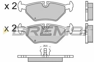 Тормозные колодки зад. BMW 3(E36, E46)/5(E34)/7(E32) 86-06 (ATE) (122x45x16)