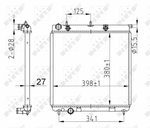 Радиатор охлаждения Citroen C2/C3/C4/Peugeot 1007/2008/207 1.0-1.6 02-