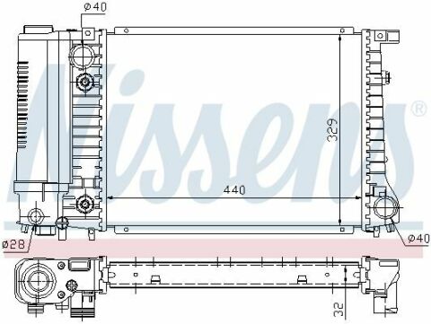 Радиатор BMW 3 E30(82-)316 i(+)[OE 1.719.303]