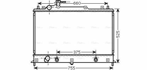 Радіатор охолодження cx-7 2.2 06-, 2.3, 2.5