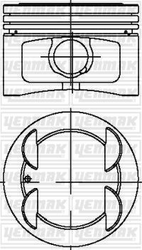 Поршень с кольцами і пальцем (размер отв. 86.4 / STD) FIAT PALIO 1.6 (4цл.) (182B6000 16V 103PS)