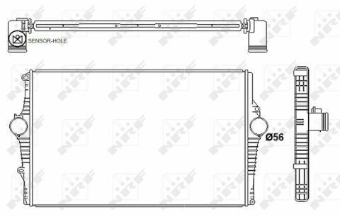 Радиатор интеркулера Volvo S60/S80/V70 2.0T/2.5T/2.4D 01-10