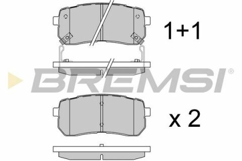 Гальмівні колодки зад. Hyundai H-1 08- (mando)