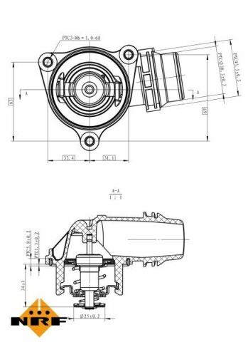 Термостат BMW 3 (E46) 1.6/1.8i (N42/N46)/(E90) 1.6/2.0i 00-11 (N42/N45/N46) (95°C)