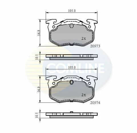 CBP0522 Comline - Тормозные колодки для дисков