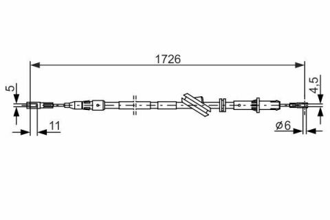 Трос ручного тормоза MB E-class (W211) 02-09