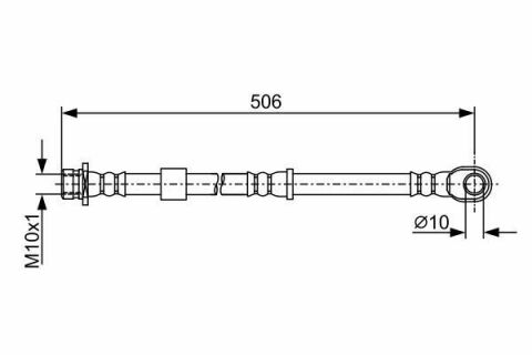 Гальмівний шланг передній Grandis 03- MITSUBISHI
