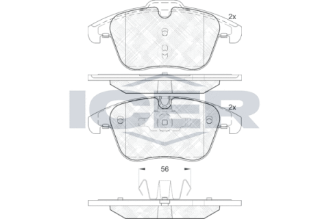 Колодки гальмівні (передні) Jaguar S-Type 99-07/XF 08-/XK 06-14/XJ 03-09/Daimler Super Eight 05-09 Колодки гальмівні (передні) Jaguar S-Type 99-07/XF 08-/XK 06-14/XJ 03-09/Daimler Super Eight 05-09