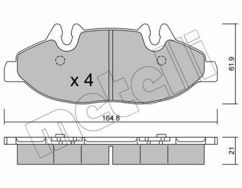 Колодки тормозные (передние) MB Vito/Viano (W639) 03-