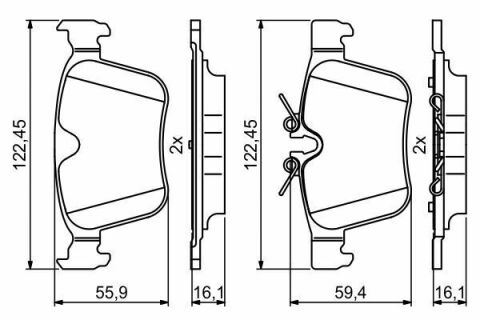 Колодки тормозные (задние) Volvo S60/V60 18-/S90/V90/XC60 16-/XC90/Land Rover Discovery 14-