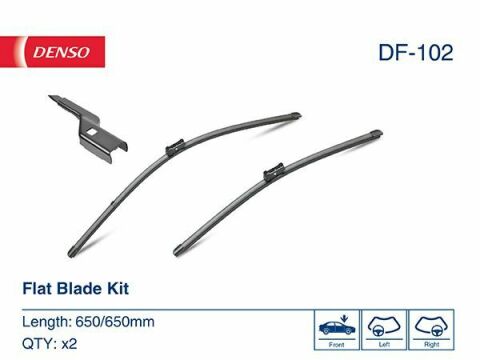 Комплект щіток склоочисника безкаркасних Denso Flat 650/650