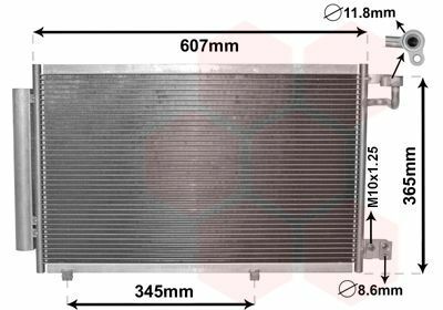 Радіатор кондиціонера (з осушувачем) Ford Fiesta 1.25-1.6 08-