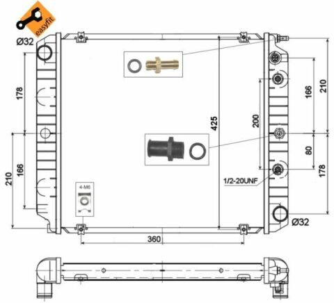 Радиатор охлаждения Volvo 740/940 2.0-2.3 85-94