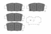 тормозные колодки передние yaris verso 1.3 02-05 тормозные колодки передние yaris verso 1.3 02-05