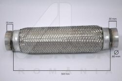 Гофра глушника 60x300