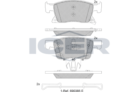 Колодки гальмівні (передні) Opel Astra K/Chevrolet Cruze 15-