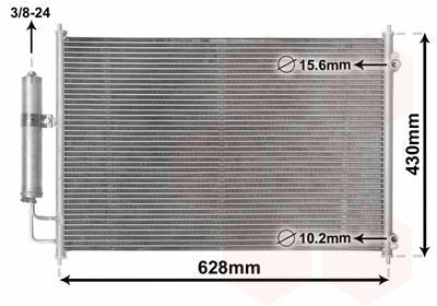 Радиатор кондиционера (с осушителем) Nissan X-Trail II 2.0/2.0D/2.5 07-13