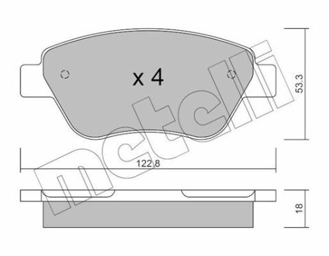 Колодки тормозные (передние) Fiat Doblo 00-/Panda 03-/500 II 07-/Lancia Musa 04-12