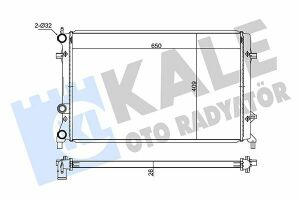 Радиатор охлаждения jetta iv 1.6/2.5 10-