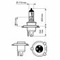 Лампа H4 X-tremeVision Pro150 +150% B1 12V 60/55W P43t-38, фото 3 - интернет-магазин Auto-Mechanic