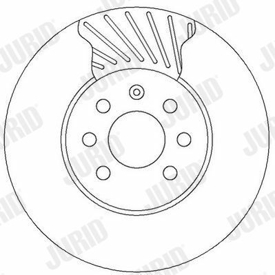 JURID OPEL Диск тормозной передн.вентилир.Astra H,Combo,Meriva 03-