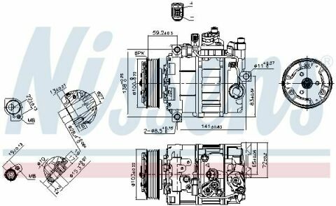 Компрессор AI A 4 S 4(00-)1.6 и 16V(+)[OE 8E0260805AG]