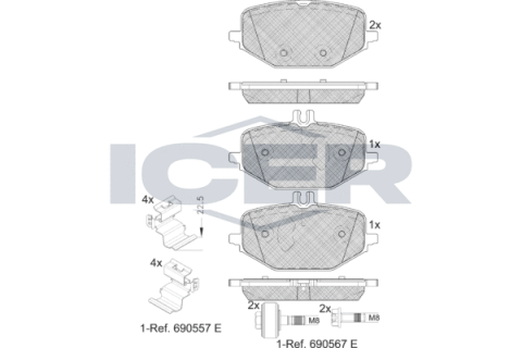 Тормозные колодки (задние) MB G-class (W463)/GLE-class (C167) 18-