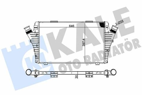 Інтеркулер KALE OPEL Signum, Vectra C 1.9CDTI, Cadillac BLS, Fiat Croma 1.9d/2.4d